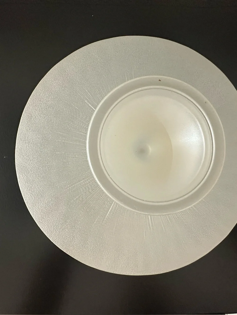 ELEGANT TRANSLUCENT WITH SILVER SPARKLES CRYSTAL, LUXURY DECORATION OF 11”